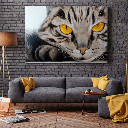 SOFT & FLUFFY Cute Kitty Cat Animals Fine Art Animals Canvas Print Artesty 1 panel 24" x 16"