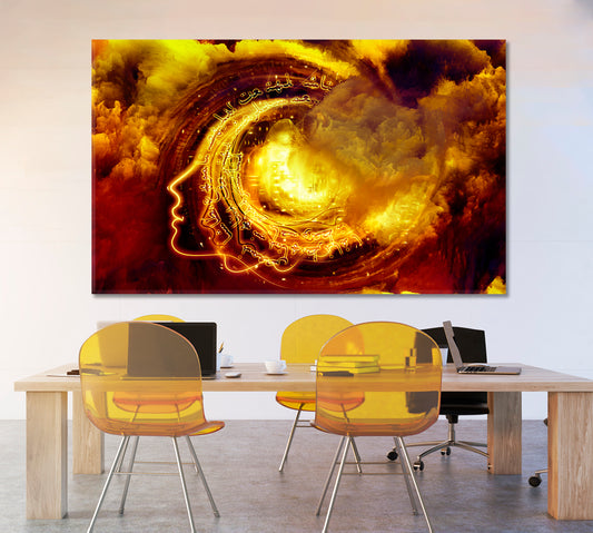 CONSCIOUSNESS AND INNER AWARENESS Abstraction Consciousness Art Artesty 1 panel 24" x 16"