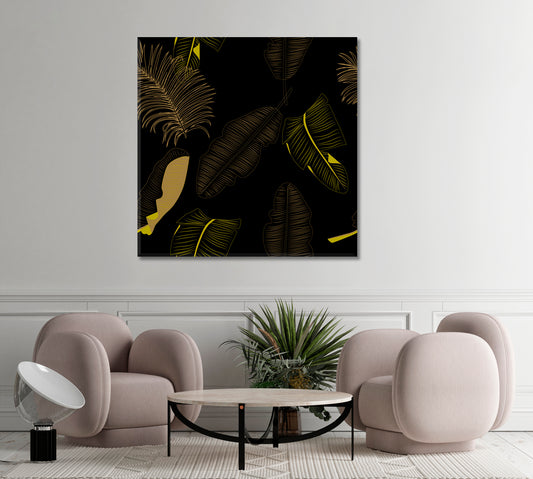 Abstract Exotic Leaves Poster Tropical, Exotic Art Print Artesty