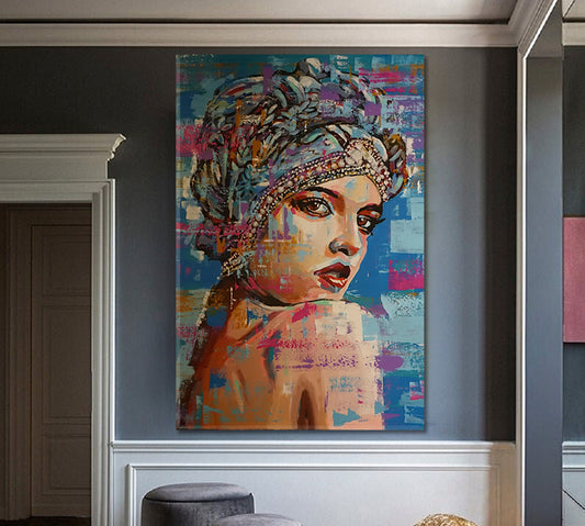 A Riddle Wrapped in a Mystery Inside an Enigma Grunge | Vertical People Portrait Wall Hangings Artesty