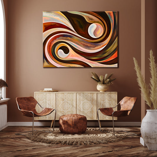 Yin Yang Curves Design and Nature Abstract Art Print Artesty