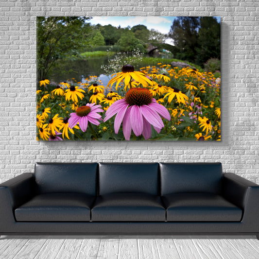 USA Central Park New York City Bow Bridge Beautiful Landscape Nature Wall Canvas Print Artesty