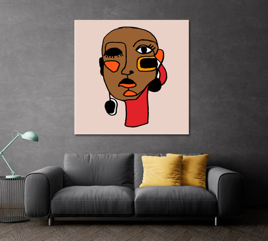 Woman Portrait Modern Abstract Style Abstract Art Print Artesty