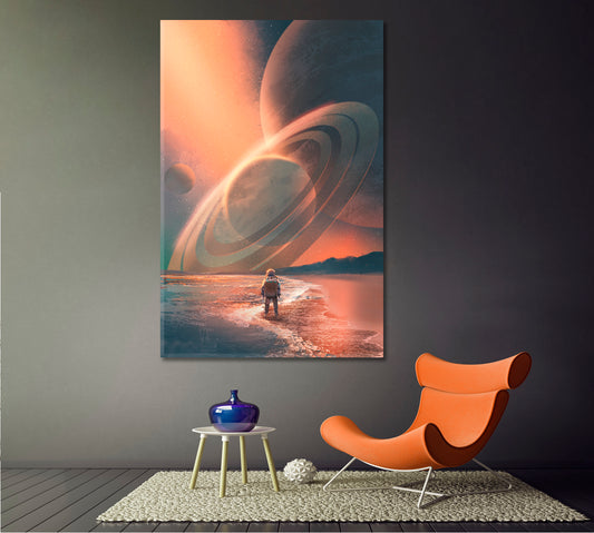 FANTASY Astronaut And Surreal Universe Cosmic Artwork Surreal Fantasy Large Art Print Décor Artesty