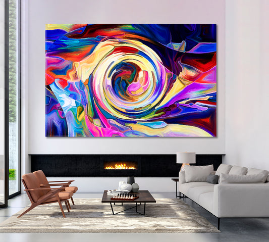 SWIRL Colors And Shapes Abstract Art Print Artesty 1 panel 24" x 16"