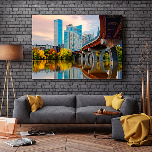 Downtown Austin City Skyline Lady Bird Lake Austin Texas Cities Wall Art Artesty