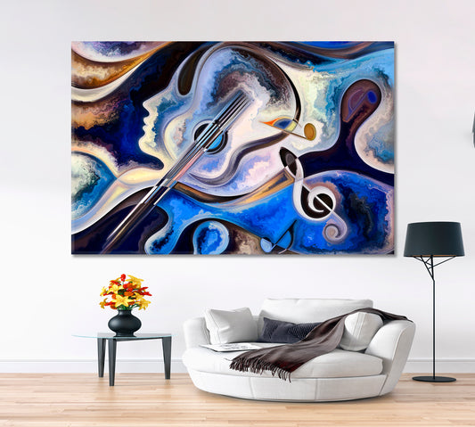 SOUL MELODY Vibrant Patterns Music Wall Panels Artesty 1 panel 24" x 16"