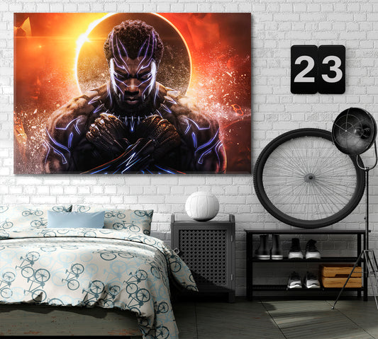 BLACK PANTHER Wakanda Forever Artwork Teenager Room Art Canvas Print Celebs Canvas Print Artesty