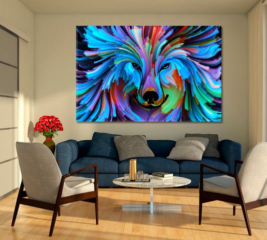 Shapes and Colors in the Animal World Abstract Art Print Artesty 1 panel 24" x 16"