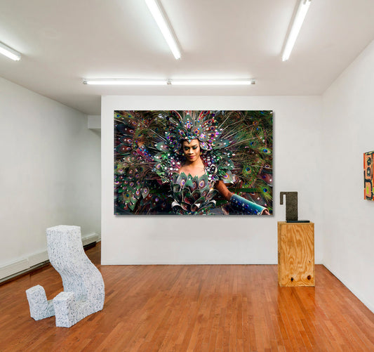 CARNIVAL QUEEN Beautiful Woman Fashion Canvas Print Artesty 1 panel 24" x 16"