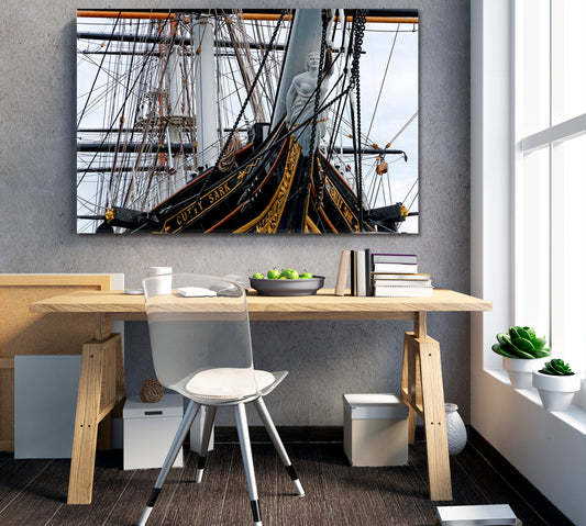 CUTTY SARK BOW Carved Figurehead Clipper Ship Large Canvas Print Transportation Canvas Art Artesty