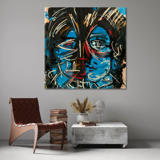 FRIENDS Portrait Abstract Expressionism Abstract Art Print Artesty