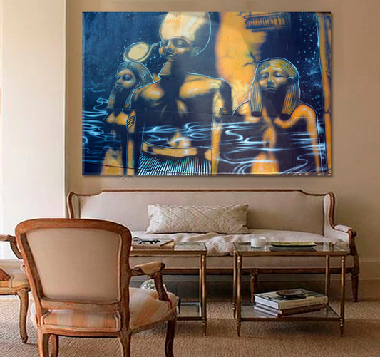 ANCIENT EGYPTIAN PHARAOH Street Art USA Graffiti Contemporary Art Artesty