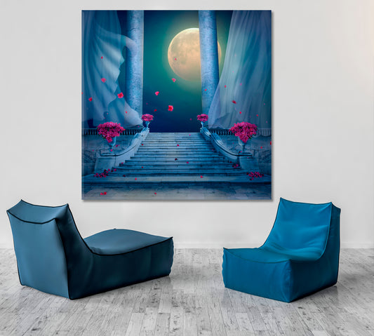 PALACE Fantasy Nocturnal Scene Artwork Fine Art Artesty