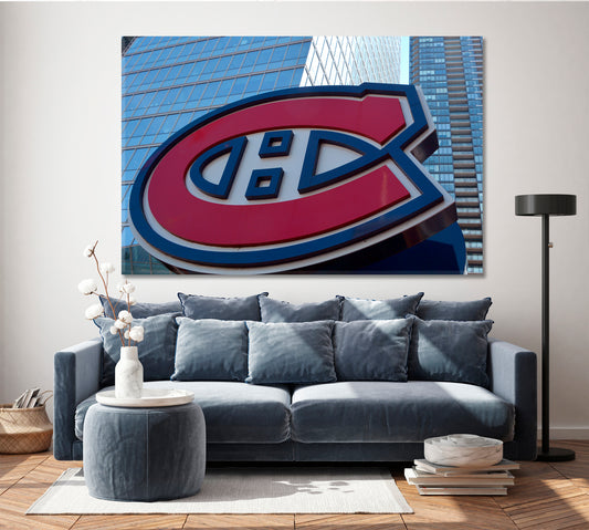 Canada Quebec Montreal Bell Centre Hall of Fame Canvas Print Famous Landmarks Artwork Print Artesty