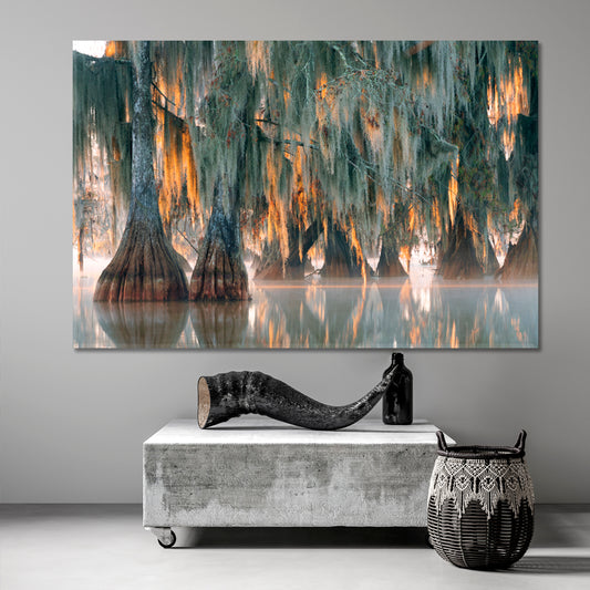 AMAZING HUGE TREE Most Incredible Unique Trees Bald Cypress Nature Wall Canvas Print Artesty