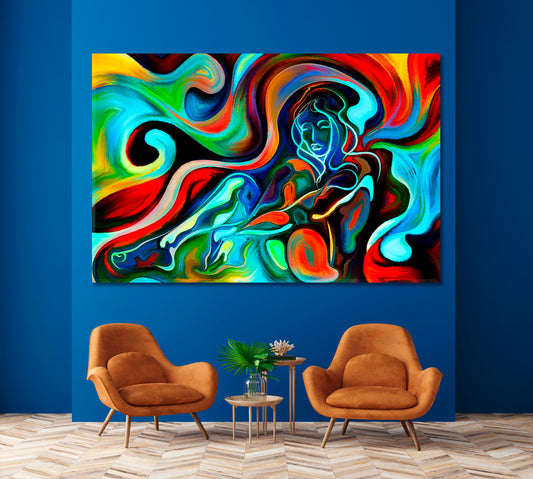 Precognition and Inner Vision Abstract Art Print Artesty 1 panel 24" x 16"