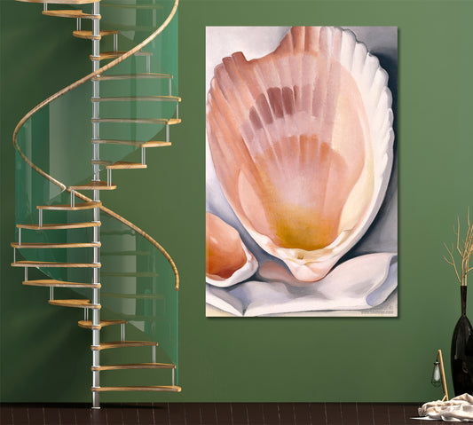 BROKEN SHELL Abstract Seashell Sea Life - Vertical Abstract Art Print Artesty