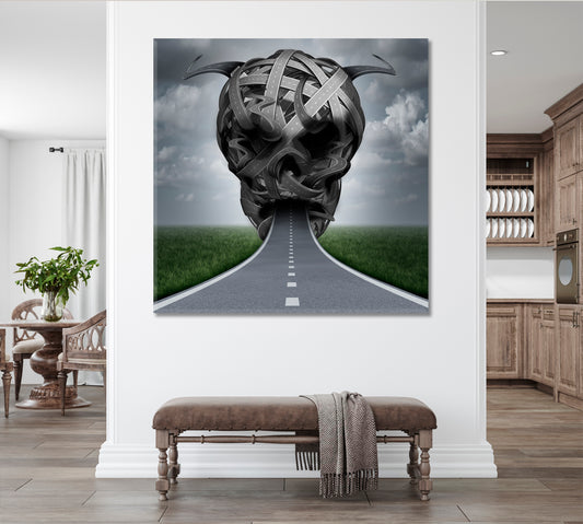 ROADS TRAILS PATHS Street Safety Concept Poster Photo Art Artesty