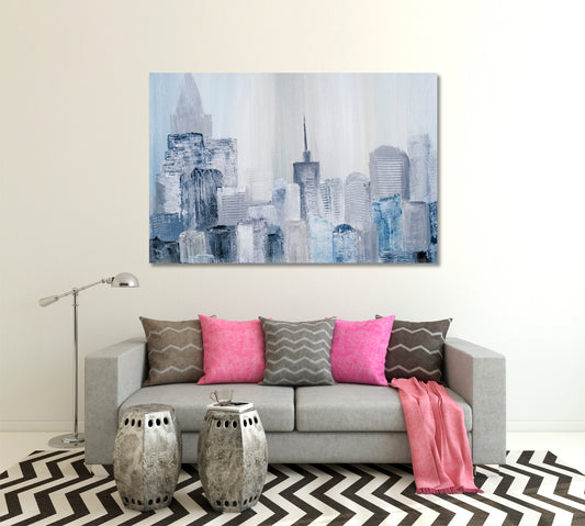 Abstract Urban Grunge City Cities Wall Art Artesty 1 panel 24" x 16"