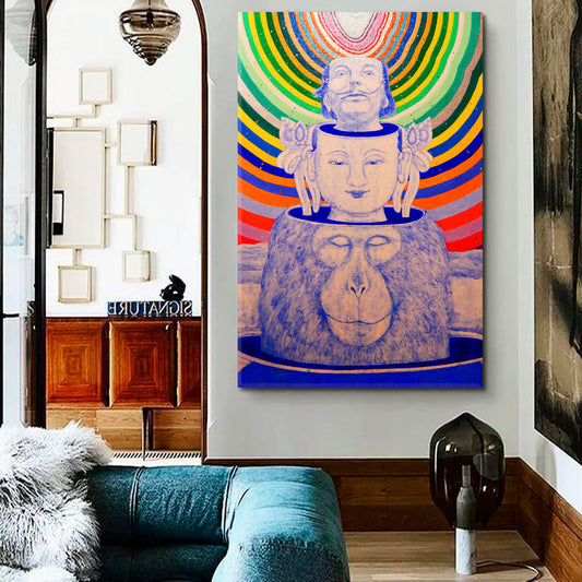 ART EVOLUTION Surreal Psychedelic Poster Contemporary Art Artesty