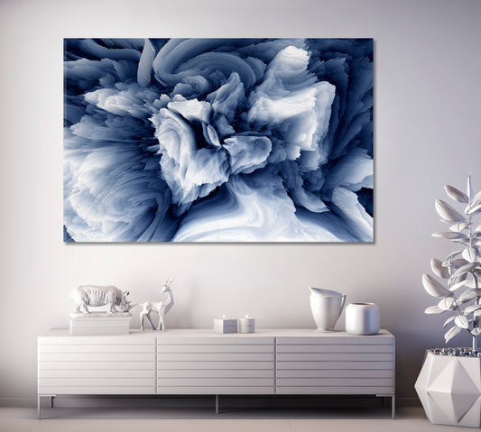 Psychedelic Abstract Creative Pattern Graphic Design Fluid Art, Oriental Marbling Canvas Print Artesty