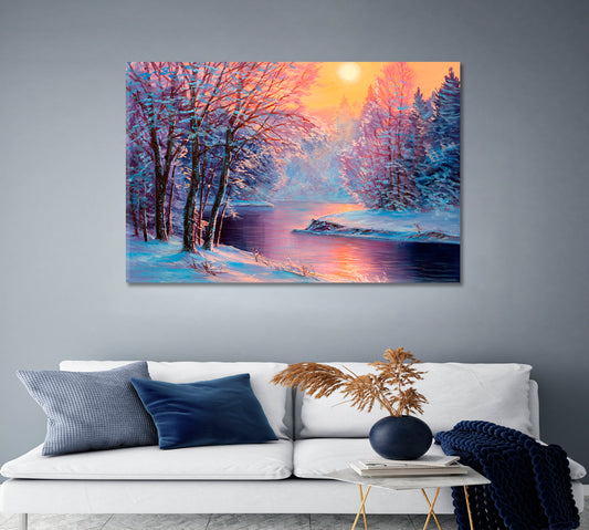 WINTER LANDSCAPE Fine Art Reproduction Fine Art Artesty 1 panel 24" x 16"