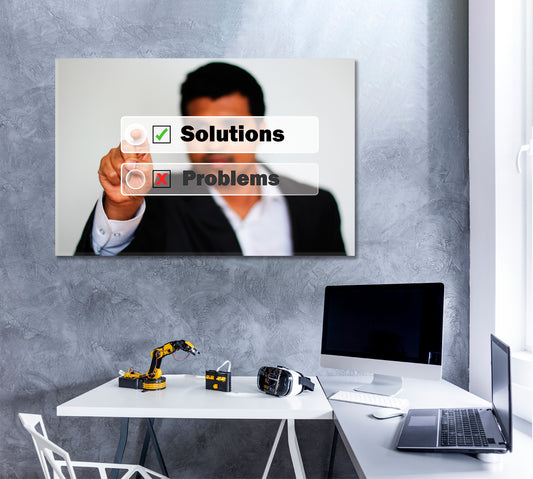 Professional Choosing Solutions Business Concept Office Wall Art Canvas Print Artesty