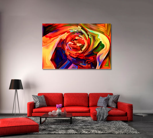 Color Flow Abstraction Contemporary Art Artesty 1 panel 24" x 16"