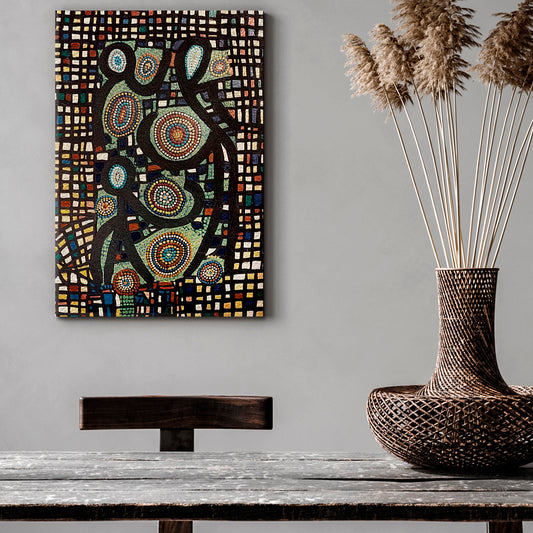 "Your Guessing Pleasure" Boho Style Pattern Abstract Figurative Art Contemporary Art Artesty