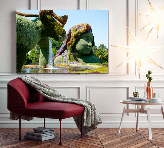 MOTHER EARTH Botanical Garden Canada Canvas Print Famous Landmarks Artwork Print Artesty