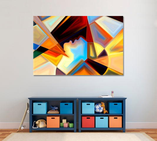 Divided Intellect Abstract Geometric Forms Design Abstract Art Print Artesty 1 panel 24" x 16"