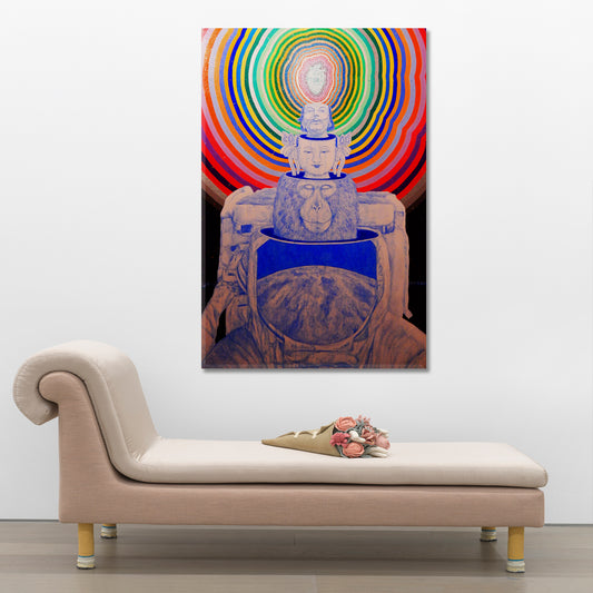 VISIONARY Vivid Psychedelic Surreal Abstract Trippy Art Surreal Fantasy Large Art Print Décor Artesty