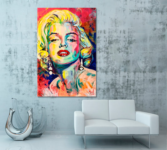 MARILYN MONROE Modern Style Trendy Canvas Print - Vertical Fine Art Artesty