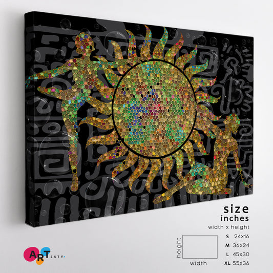 SOLAR ENERGY Constructive Abstract Figurative Boho Pattern Collage Contemporary Art Artesty