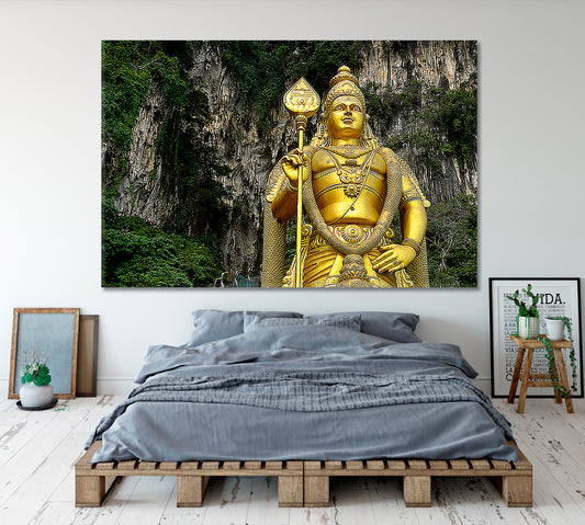 Kuala Lumpur Malaysia World's Tallest Statue of Murugan Famous Landmarks Artwork Print Artesty