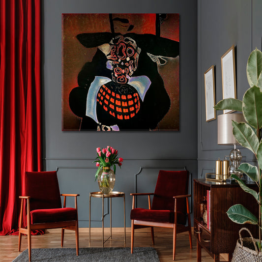 Surreal Tropical Fruit African Ethnic Style Abstraction Abstract Art Print Artesty