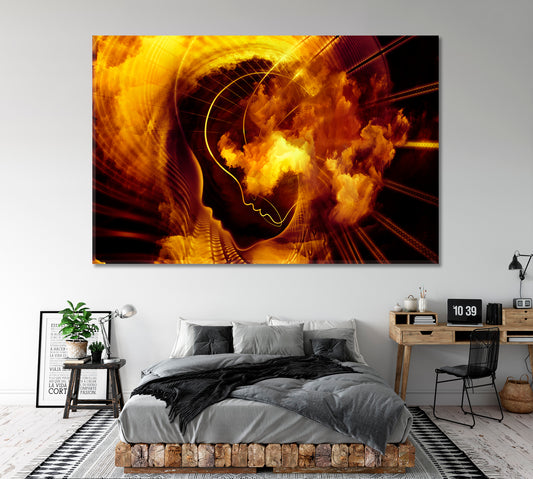Abstract Fractal Forms Imagination Consciousness Art Artesty 1 panel 24" x 16"
