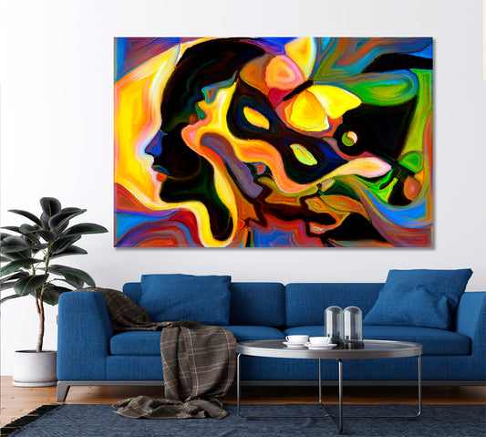 MULTIFACETED CONSCIOUSNESS People Live Paints Abstract Art Print Artesty 1 panel 24" x 16"