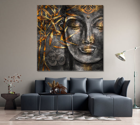 Buddha Om Sacred Spiritual Incantation Religious Modern Art Artesty