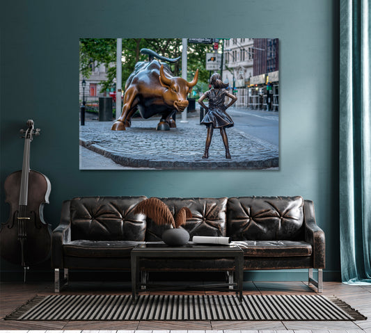 Charging Bull Manhattan New York City Famous Landmark Famous Landmarks Artwork Print Artesty