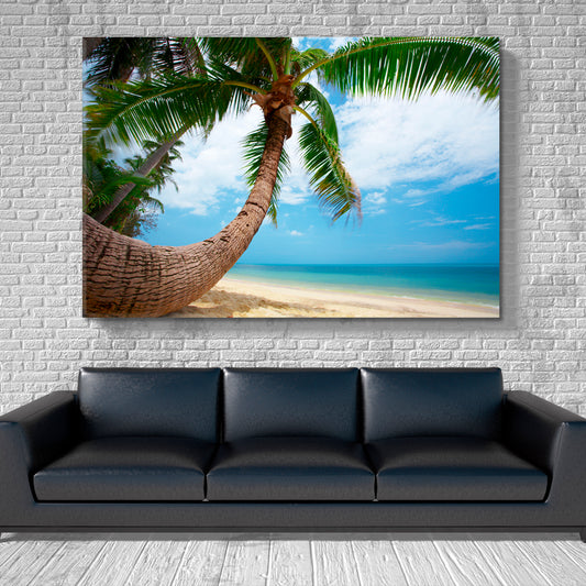 Jamaica Paradise Ocean Island Tropical White Sand Beach Coco Palm Tropical, Exotic Art Print Artesty