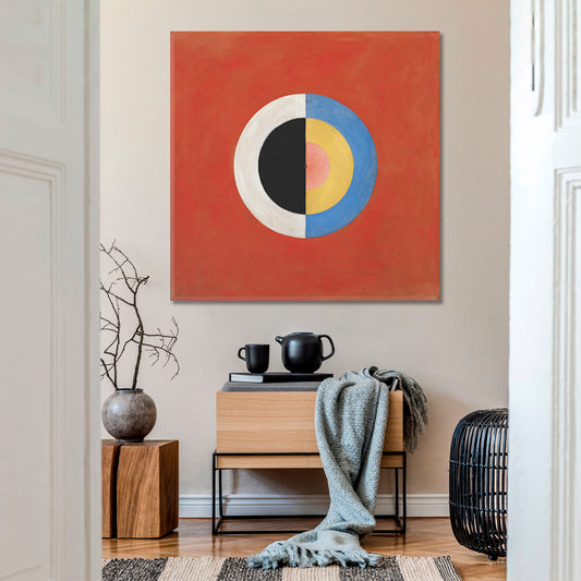 Abstract Geometric Art Modern Canvas Print - Square Panel Contemporary Art Artesty