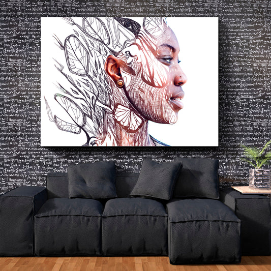 UNITY WITH NATURE Paintography Portrait African American Woman Photo Art Artesty