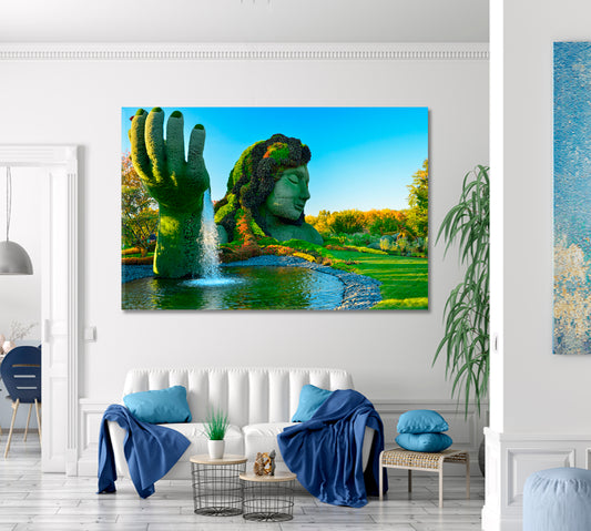 Montreal Botanical Garden Canvas Print Traveling Around Ink Canvas Print Artesty