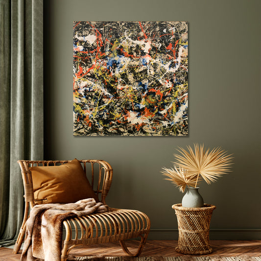 Pollock's Style Abstract Artwork Abstract Art Print Artesty