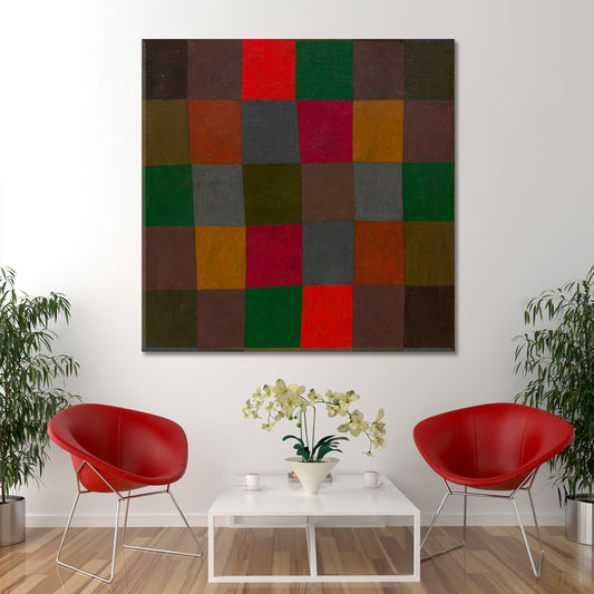 Abstract Paul Klee Style Abstract Art Print Artesty 1 Panel 12"x12"