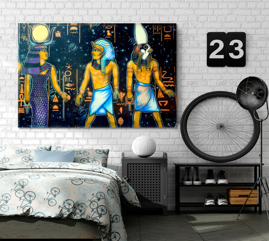 EGYPTIAN GODS Street Art Balboa Park WorldBeat Center San Diego CA USA Graffiti Canvas Print Street Art Canvas Print Artesty 1 panel 24" x 16"