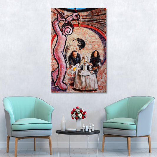 DALI WALL Famous Master Street Art Urban Graffiti Street Art Canvas Print Artesty