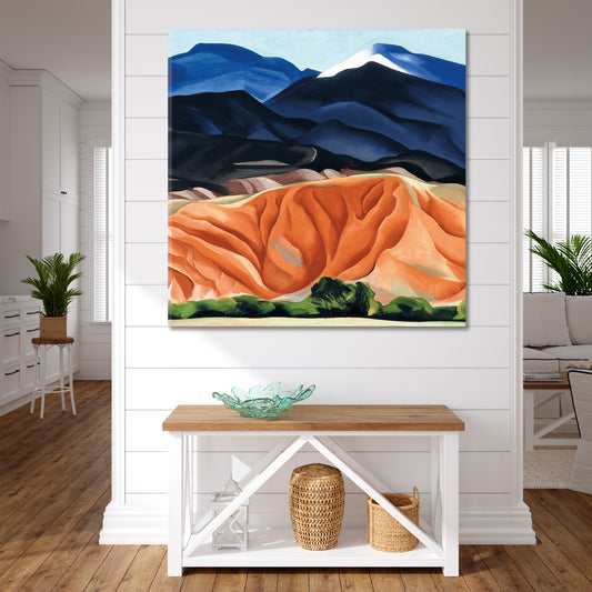 BEAUTY IN DETAILS Desert Landscape Shapes Forms Georgia o Keeffe Style - Square Fine Art Artesty 1 Panel 12"x12"